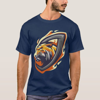 Tiger in fire ring tシャツ
