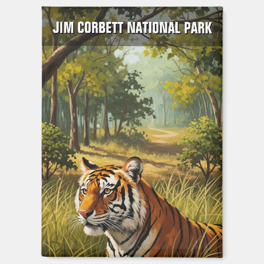 Tiger in Jim Corbett National Park マグネット (正面)