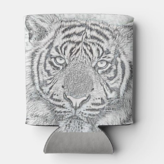 Tiger in Pencil 缶クーラー (裏面)