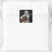 Tiger in the Dark – Minimal Sticker スクエアシール (バッグ)