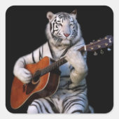 Tiger in the Dark – Minimal Sticker スクエアシール (正面)