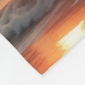 Tiger in the sunset / Tiger im Sonnenuntergang フリースブランケット (角)