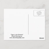 Tiger in the Window Cat Artポストカード ポストカード (裏面)