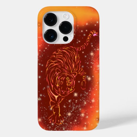Tiger iPhoneケース走の星空の夜 Case-Mate iPhoneケース (裏面)