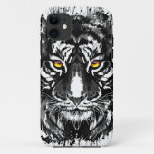 Tiger iPhone 11ケース | Black and White Tiger Case-Mate iPhoneケース (裏面)