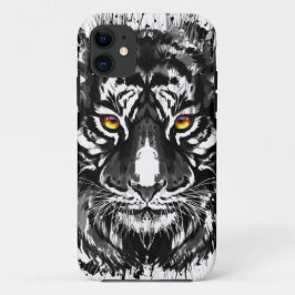 Tiger iPhone 11ケース | Black and White Tiger iPhone 11 ケース