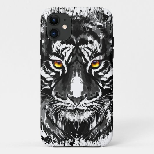 Tiger iPhone 11ケース | Black and White Tiger Case-Mate iPhoneケース (裏面)