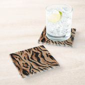 Tiger Leopard:動物の肌シームレス ガラスコースター (アングル)