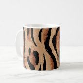 Tiger Leopard:動物の肌シームレス コーヒーマグカップ (正面左)