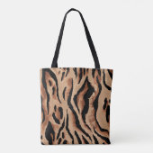 Tiger Leopard:動物の肌シームレス トートバッグ (裏面)