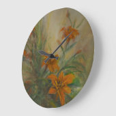 Tiger Lilies ラージ壁時計 (傾斜)