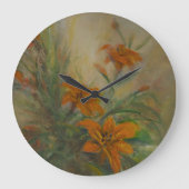 Tiger Lilies ラージ壁時計 (正面)