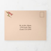 Tiger Lily オールインワン ウェディング 三つ折り招待状 (カバー)