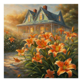 Tiger Lily Flower ポスター