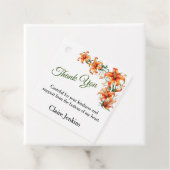 Tiger Lily Personalizableありがとう フェイバータグ (インサイチュ)