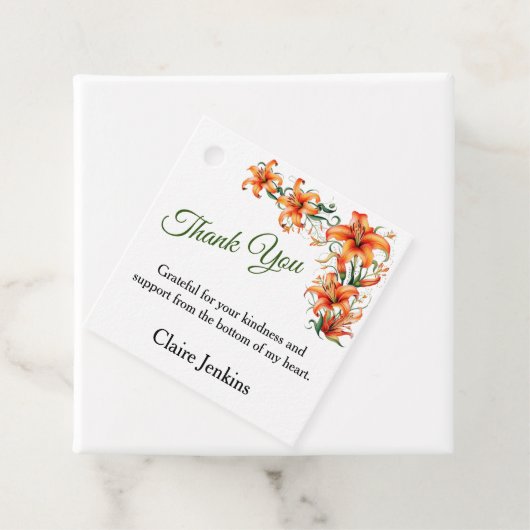 Tiger Lily Personalizableありがとう フェイバータグ (インサイチュ)