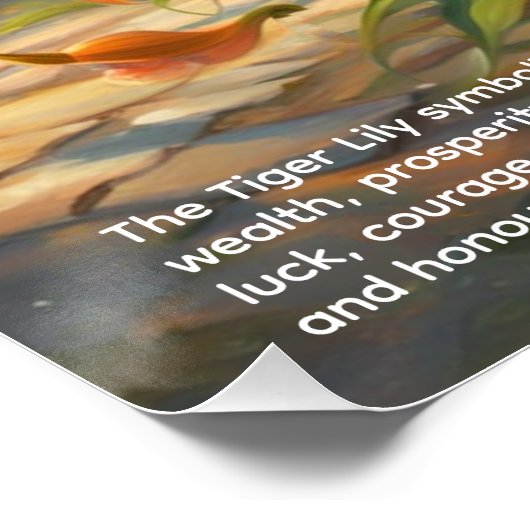 Tiger Lily Symbolism ポスター (コーナー)