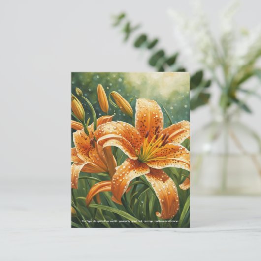 Tiger Lily Symbolism ポストカード (スタンド正面)