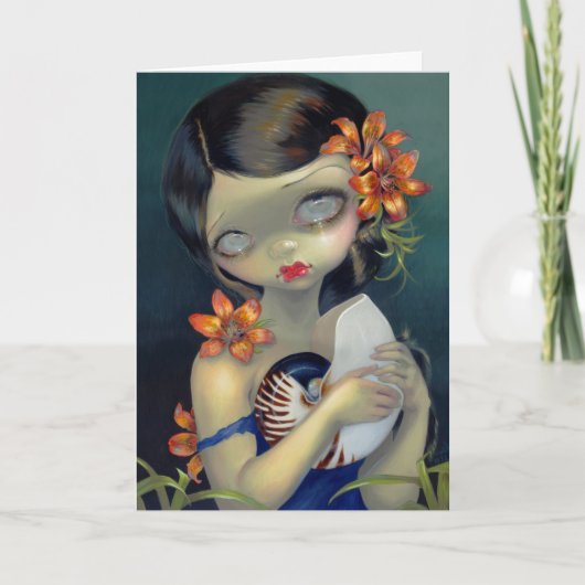 「Tiger Lily, Tiger Nautilus」グリーティングカード カード (正面)