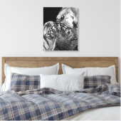 Tiger Love Photo on Canvas Wrap キャンバスプリント (インサイチュ (寝室))