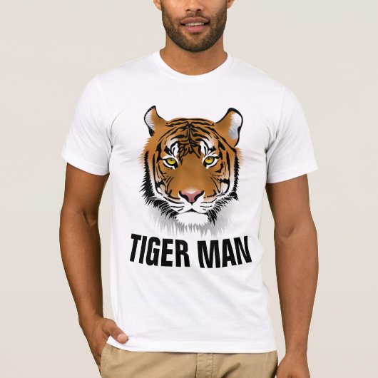 TIGER MAN MEN'S Tシャツ&トレーニングジムシャツ Tシャツ (正面)