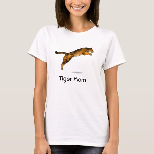 Tiger Mom Tシャツ – モダン Leaping Tiger (正面)