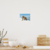 Tiger Mountains Winter Nature Photo Snow Print ポスター (キッチン)