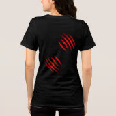 “Tiger of Mine” – Colourful Tiger Portrait トライブレンドTシャツ (裏面)