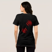 “Tiger of Mine” – Colourful Tiger Portrait トライブレンドTシャツ (裏面全面)