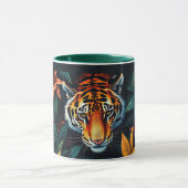 “Tiger of Mine” – Colourful Tiger Portrait マグカップ (中央)