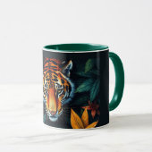 “Tiger of Mine” – Colourful Tiger Portrait マグカップ (正面右)