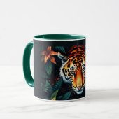 “Tiger of Mine” – Colourful Tiger Portrait マグカップ (正面左)