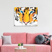 TIGER ON CANVAS-ORANGE 20 "x 16" キャンバスプリント (インサイチュ (リビング))