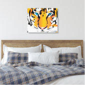 TIGER ON CANVAS-ORANGE 20 "x 16" キャンバスプリント (インサイチュ (寝室))