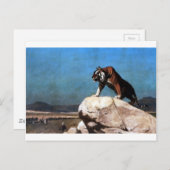 Tiger on the watch by Jean-Leon Gerome ポストカード (正面/裏面)