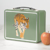 Tiger Painting on Metal Lunch Boxes メタルランチボックス (インサイチュ)