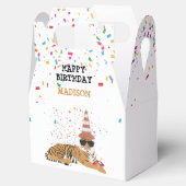 Tiger Partying – 動物のパーティー フェイバーボックス (オープン)