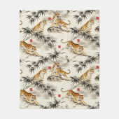 Tiger pattern フリースブランケット (正面)