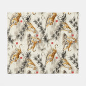 Tiger pattern フリースブランケット (正面(横))
