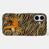 Tiger Pattern in Light Brown with Tiger  Case-Mate iPhoneケース (裏面 (横))