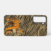 Tiger Pattern in Light Brown with Tiger Samsung Galaxyケース (裏面横)