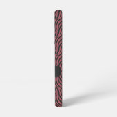 Tiger Pattern in Red and Gray with Name Samsung Galaxyケース (左側面)