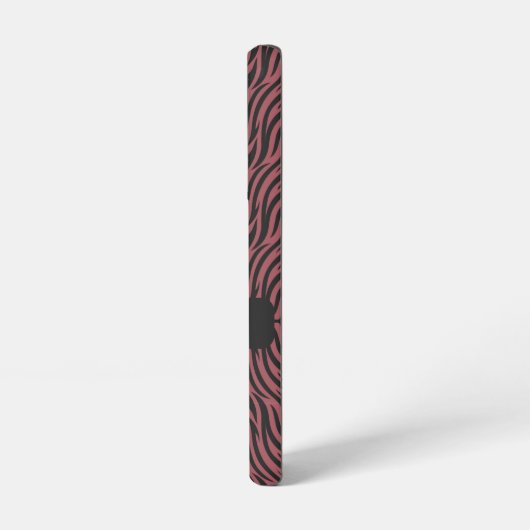 Tiger Pattern in Red and Gray with Name Samsung Galaxyケース (左側面)
