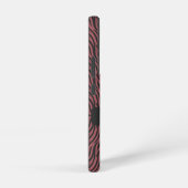 Tiger Pattern in Red and Gray with Name Samsung Galaxyケース (右側面)