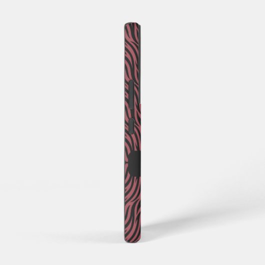 Tiger Pattern in Red and Gray with Name Samsung Galaxyケース (右側面)
