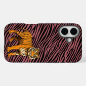 Tiger Pattern in Red with Tiger Case-Mate iPhoneケース (裏面 (横))