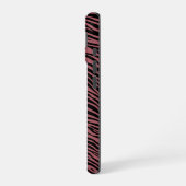 Tiger Pattern in Red with Tiger iPhone 16ケース (左側面)