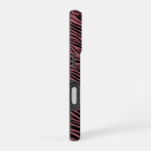 Tiger Pattern in Red with Tiger iPhone 16ケース (右側面)