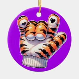 Tiger Paw ASL I LOVE YOU - 裏面参照! セラミックオーナメント