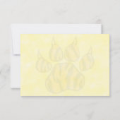 Tiger Paw Print Blank Watercolor ノートカード (裏面)